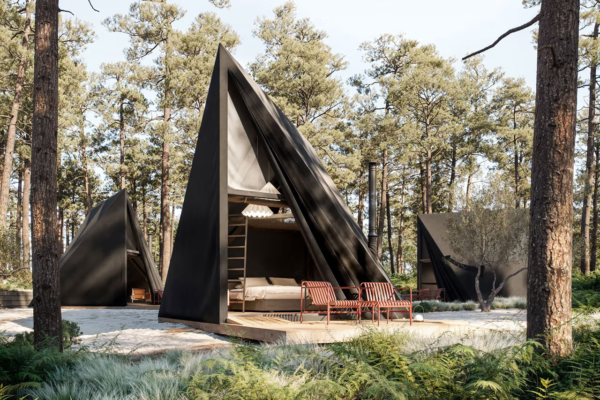 Nokken and Bjarke Ingels redefine glamping with two-story softshell tent